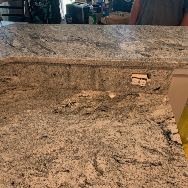 Raised Bar counters - Viscon White granite